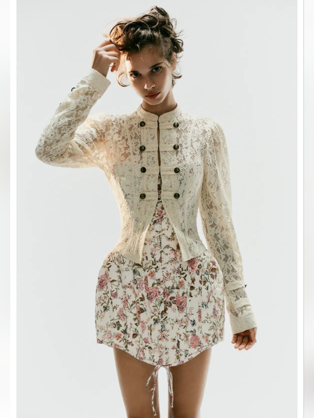 ZARA LACE FROG FASTENING JACKET